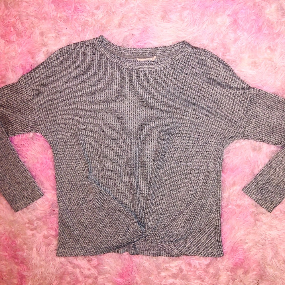 Multi-Grey Knot Sweater